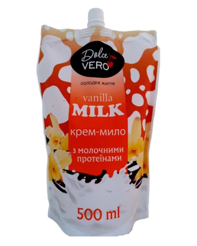 Крем-мило «VANILLA MILK» дойпак 500 мл, ТМ Dolce Vero