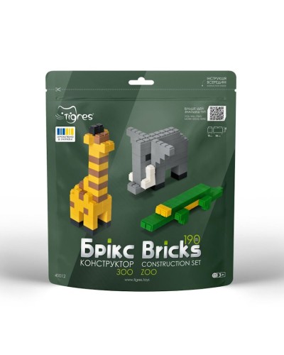 Конструктор «Брікс. Зоо» на 190 елементів, ТМ Тигрес