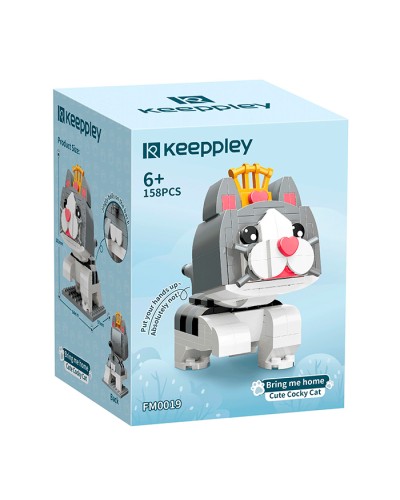 Конструктор «Кіт» 10,2 см на 158 деталей, у коробці 9х12х8 см