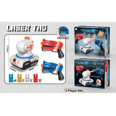 Набір зі світлом та звуком: 2 пістолети по 19 см, мішень-проектор зі слайдиами, на батарейкці, в асортименті, у коробці 27,5х22,5х12 см.