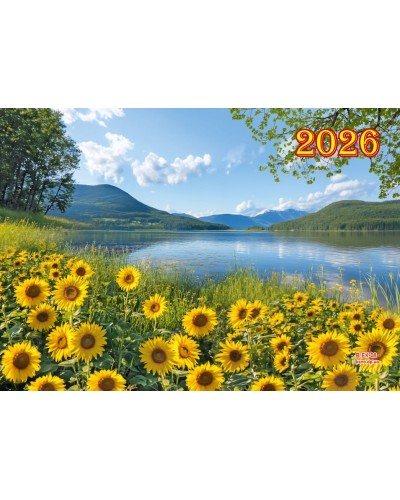 Календар квартальний «Соняхи» 22,2х15,6 см супереконом