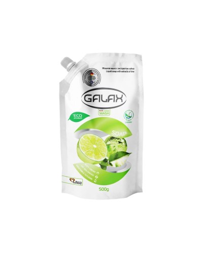 Мило рідке з екстрактом лайма 500 г дойпак, ТМ GALAX