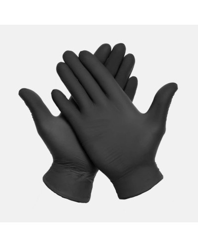 Рукавички нітрилові чорні, розмір L