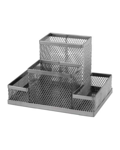 Підставка-органайзер 155x103x100 мм металева, срібляста, ТМ Axent