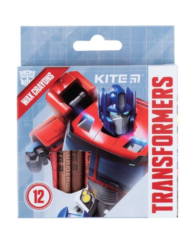 Олівці воскові «TF» на 12 кольорів, ТМ Kite