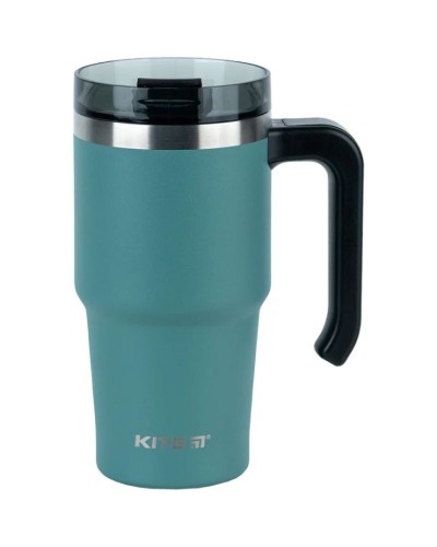 Термокружка 600 мл з ручкою зелена, ТМ Kite