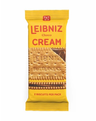 Печиво «Cream Choco» з шоколадно-вершковою начинкою, ТМ Leibniz