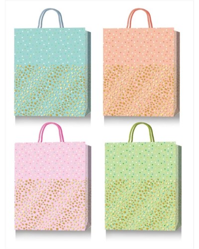 Пакет паперовий 26х32х10 см з тиснення фольгою, в асортименті, ТМ Buromax