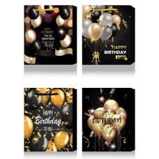 Пакет паперовий 26х32х10 см з тиснення фольгою, в асортименті, ТМ Buromax