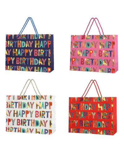 Пакет паперовий 19х24,5х9,2 см з тиснення фольгою, в асортименті, ТМ Buromax