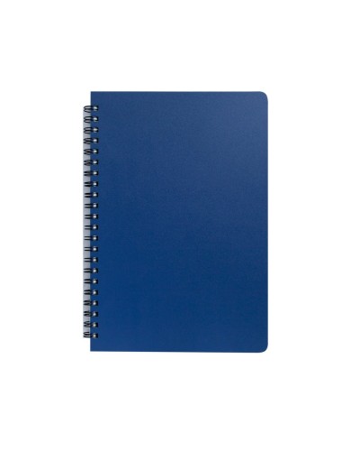 Блокнот «OFFICE» В5 на 96 аркушів у клітинку з пластиковою обкладинкою на пружині збоку, синій, ТМ Buromax