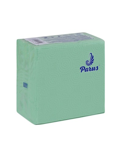 Серветки столові паперові 33х33 см зелені, 100 шт в упаковці, ТМ Parus