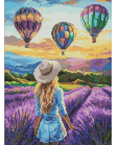 Набір з алмазною мозаїкою «Лавандові пригоди» 30х40 см, ТМ Ідейка