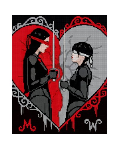 Набір з алмазною мозаїкою «Wednesday. Duelo a ciegas» 40х50 см, ТМ SANTI