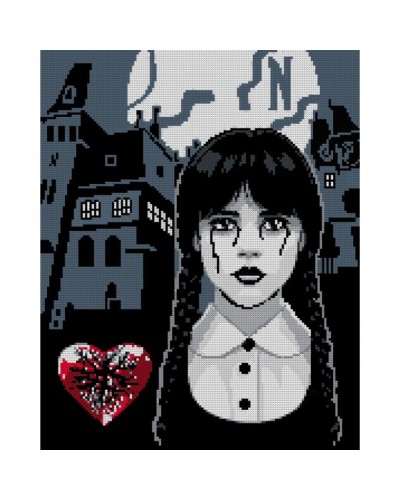 Набір з алмазною мозаїкою «Wednesday. Secrets of Nevermore» 40х50 см, ТМ SANTI