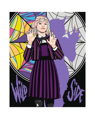 Картина за номерами з алмазною мозаїкою «Wednesday Two sides of Enid Sinclair» 40х50 см, ТМ SANTI