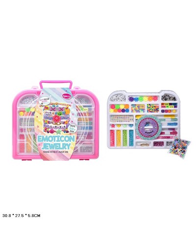 Набір для створення прикрас: бісер, намистини, нитки, у коробці 30,8х27,5х5,8 см