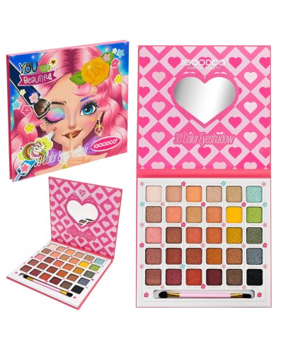 Дитяча косметика: палітра тіней з аксесуарами, у коробці 15х20х2 см
