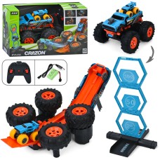 Джип 23 см р/к на акумляторі 2,4G з гумовими колесами, пусковою установкою, USB, обертається на 360, у коробці 43х23х25 см.