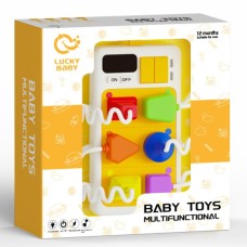 Бізідошка електронна «Розетки» зі звуком та світлом: ігрове поле 17,5х10 см, на батарейці, у коробці 20х23х8,5 см.