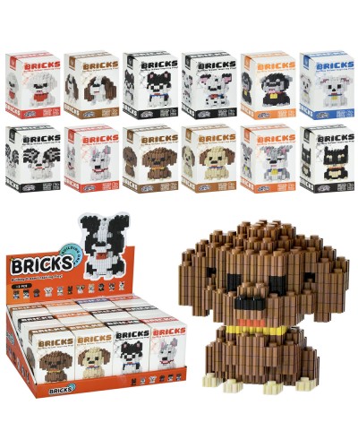 Конструктор «Пес» від 276 деталей, в асортименті, у коробці, по 12 видів в дисплеї 32х13х24 см