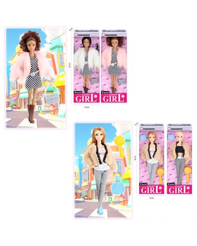 Лялька 30 см шарнірна, в асортименті, у коробці 12х32х5 см