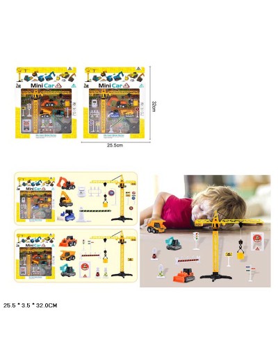 Ігровий набір «Будтехніка»: 3 машинки та аксесуари, в ачортименті, у коробці 32х25,5х3,5 см