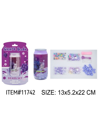 Набір для створення прикрас «Виноград»: бісер, намистини, нитки та гумки, на планшетці 13х5,2х22 см