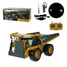 Самоскид р/к на акумуляторі зі світлом та звуком, у коробці 34,6х15,2х16,6 см