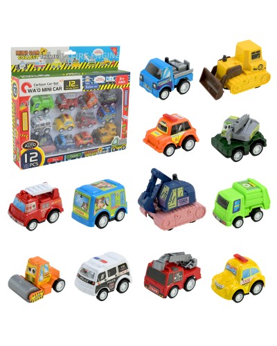 Набір з 12 машин, у коробці 27,6х25,2х5 см