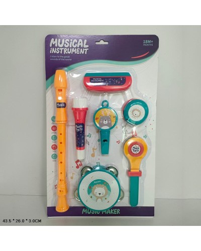 Набір з 7 музичних інструментів, на планшетці 43,5х26х3 см