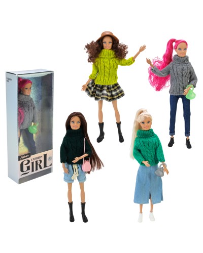 Лялька 30 см у стильному одязі, в асортименті, у коробці 32х6х12 см