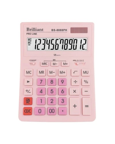 Калькулятор «Brilliant» 15,5х20,5 см, BS-8888РK