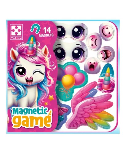 Гра настільна «Емоції Єдинорога» магнітна розвиваюча з 14 магнітів, ТМ Vladi Toys