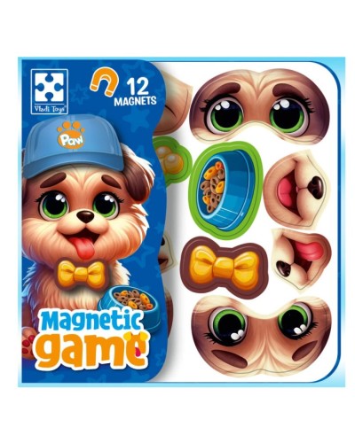 Гра настільна «Емоції Песика» магнітна розвиваюча з 12 магнітів, ТМ Vladi Toys