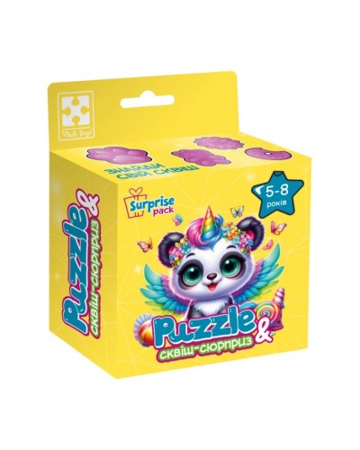 Пазли «Панда-єдиноріг» на 156 елементів, у коробці 11,5х4, 5х15 см, ТМ Vladi Toys