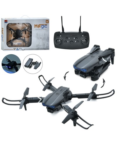 Квадрокоптер 33 см р/к 2.4G на акумуляторі зі світлом, камерою, Wi-Fi, 6 каналами та запасними лопастями, у коробці 54,5х36х9 см.