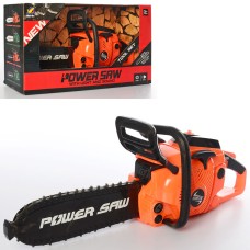 Бензопила 41 см зі звуком та рухомими деталями, на батарейці, у коробціі 40х21х11 см