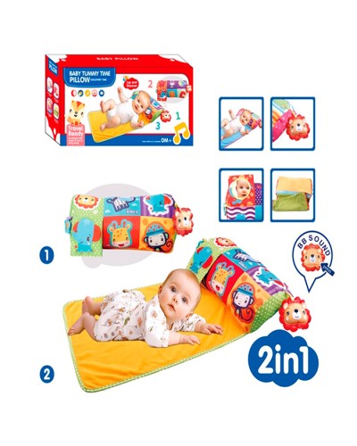 Килимок для немовляти 2 в 1 77х41 см з подушкою, дзеркалом та підвіскою-пискавкою, у коробці 45х21х11,5 см