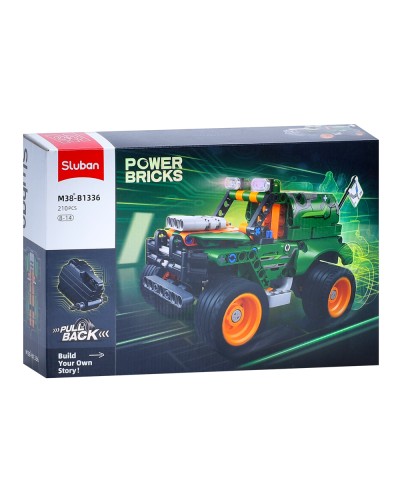 Конструктор «Машина» 19,5 см на 210 деталей, у коробці 30х19х7 см, SLUBAN