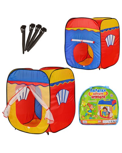 Намет «Куб» 87х88х108 см на 2 входи з фіранкою та 2 вікна-сітки, у сумці 39х38х3,5 см