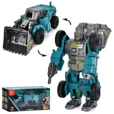 Трансформер «Будтехніка» робот 18 см + будівельна техніка зі зброєю, в асортименті, у коробці 26х12,5х10,5 см
