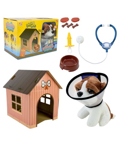Набір ветеринара: стетоскоп, аксесуари та улюбленець 19 см, у коробці. 30х14х25 см
