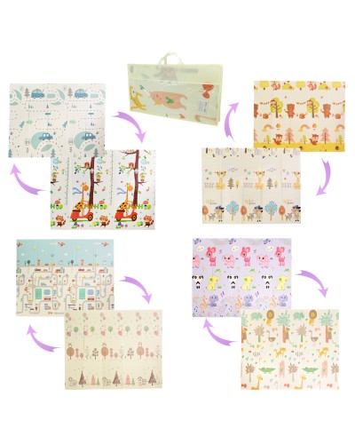 Ігровий термокилимок 200х150 см двосторонній складний з XPE, в асортименті, у сумці 39х10х7 см