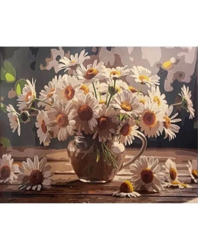 Картина за номерами «Ромашки у скляному глечику» 40х50 см, ТМ Strateg
