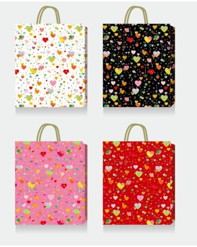 Пакет подарунковий 18х23х8 см з тиснення фольгою, в асортименті,TM Buromax