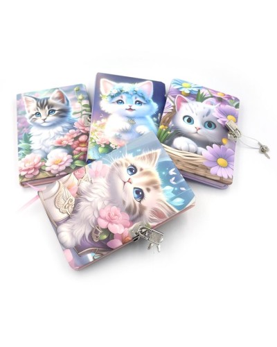 Блокнот «Кошеня» 13х14 см у лінію з обкладинкою зі шкірзаму з замком, в асортименті, ТМ J.Otten