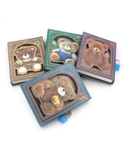 Блокнот «Bear» у лінію з картонною обкладинкою з замком, в асортименті, ТМ J.Otten