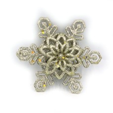 Підвіска декоративна «Сніжинка» 10 см пластикова