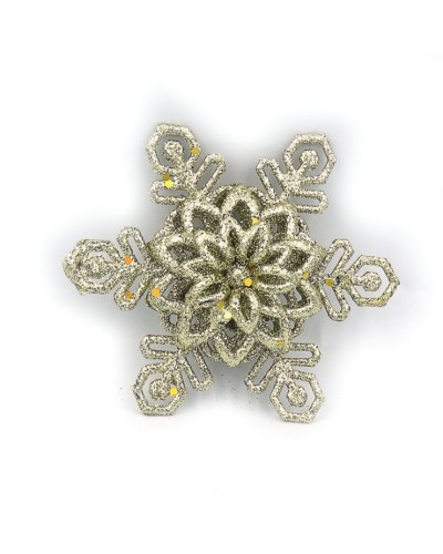 Підвіска декоративна «Сніжинка» 10 см пластикова